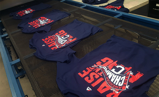 Bullseye Activewear Screen Prints Cleveland Indians American League Champ T-Shirts