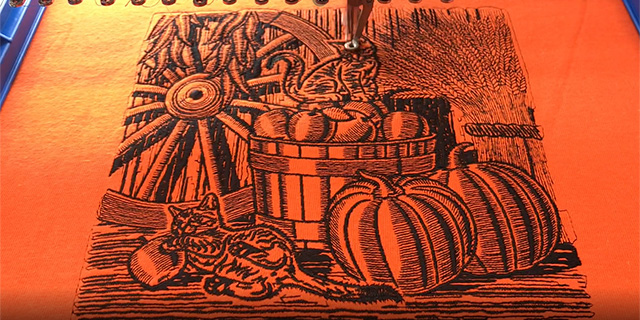 Fall Harvest Embroidery Design