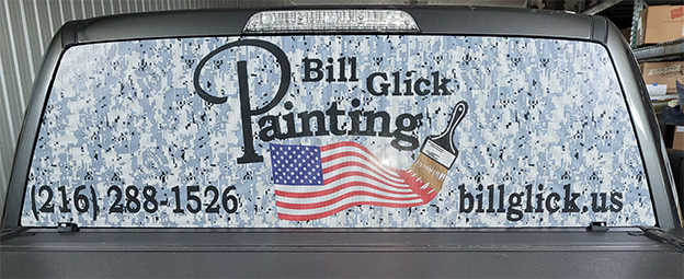 Logo Placement on Vehicle Window Graphic