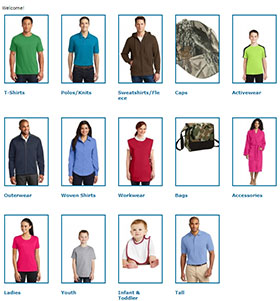 Customizable Apparel Catalog